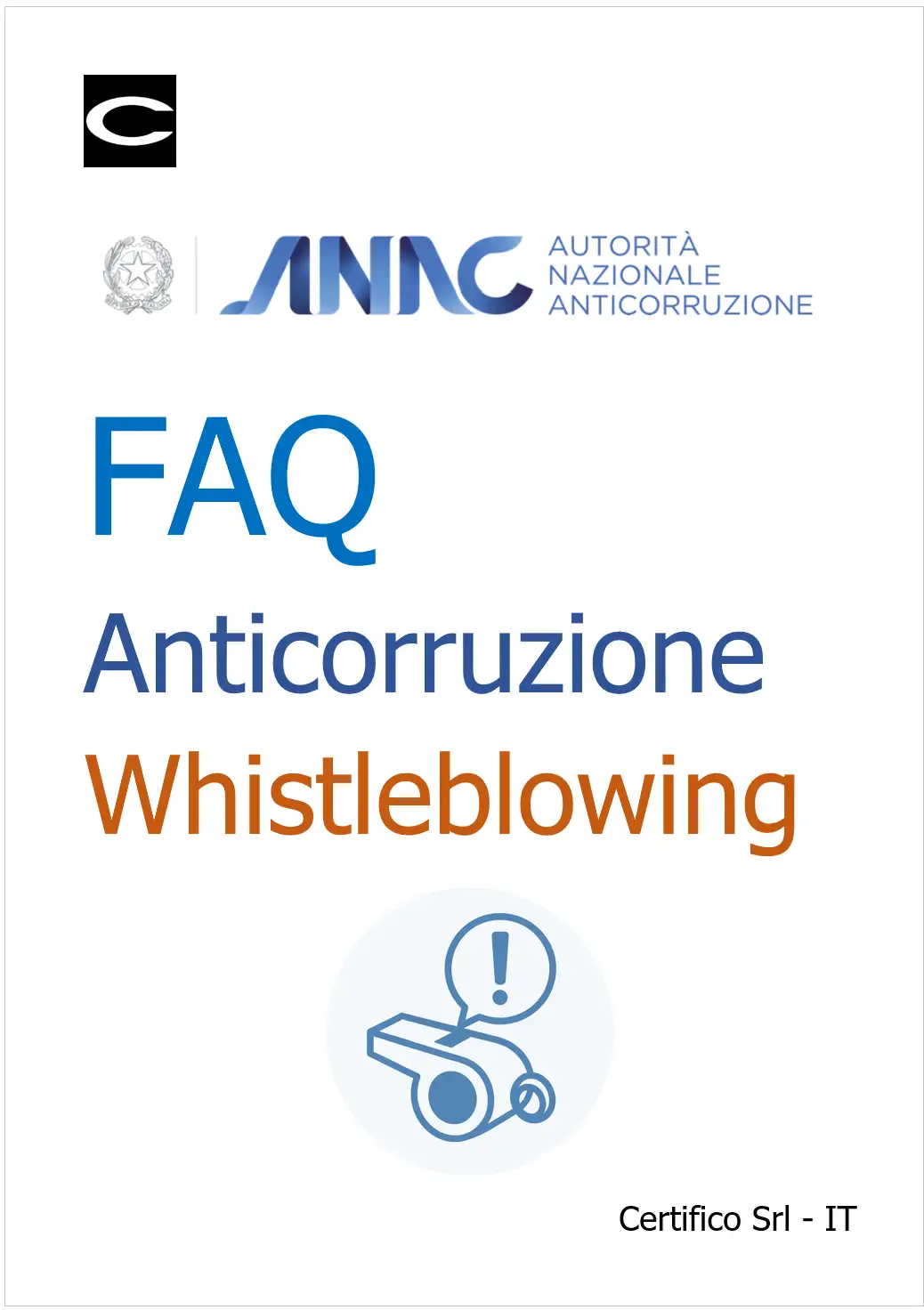 Whistleblowing - FAQ ANAC